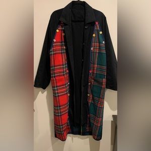 Grey Lab - Reversible Check Long
Coat Multi.  Color: Multiple